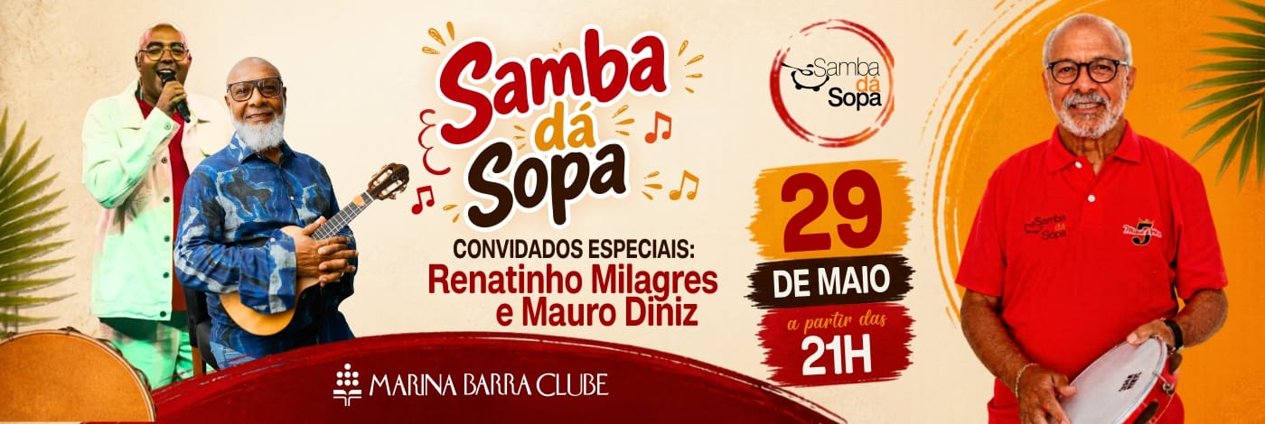 SAMBA DÁ SOPA - MAIO 2026 site destaque